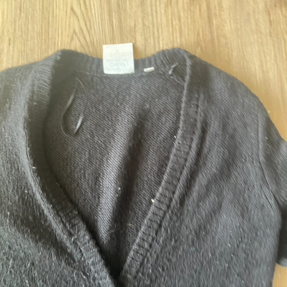 Cheap Monday Hook chunky knit zip Front Cardigan Black small oversized - Picture 7 of 13